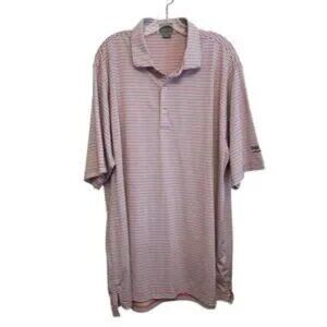 Fennec Short Sleeve Polo Shirt Men Size XXL BlueWhite Red Stripe Dismal River